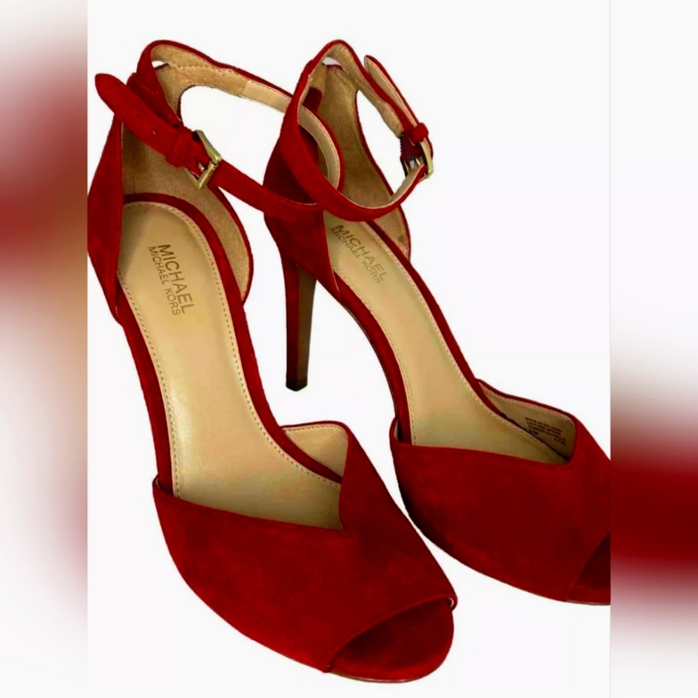 MICHAEL Michael Kors Trina Dress Sandals Suede & Gold